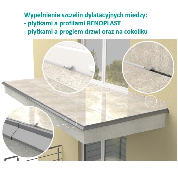 Uszczelniacz poliuretanowy 290 ml wypełnienia łączeń