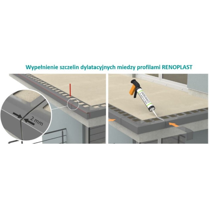 Uszczelniacz poliuretanowy 290 ml - wypełnienia dylatacji przy profilach okapowych