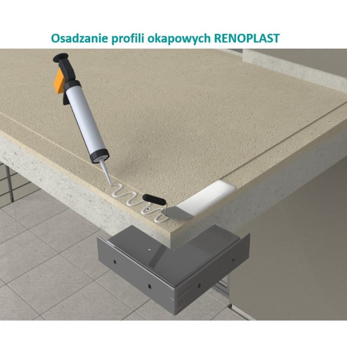 Uszczelniacz poliuretanowy 290 ml - aplikacja przed montażem profili okapowych